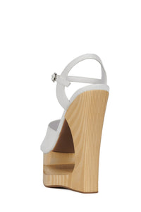 FLAG-GIRL Jeffrey Campbell Platform Sandal White Natural