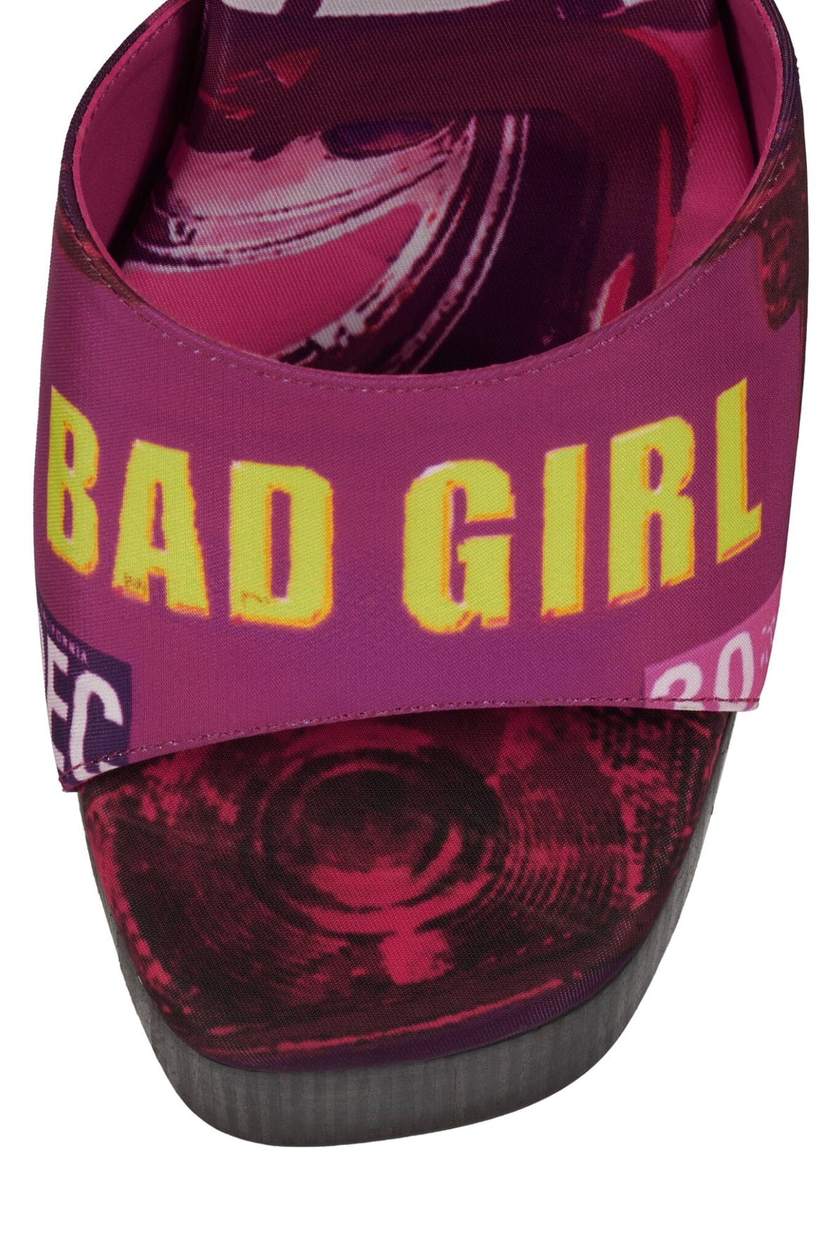 FLAG-GIRL Platform Sandal Jeffrey Campbell Fuchsia Bad Girl Combo