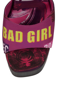 FLAG-GIRL Platform Sandal Jeffrey Campbell Fuchsia Bad Girl Combo