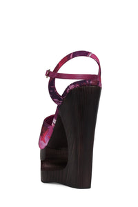 FLAG-GIRL Platform Sandal Jeffrey Campbell Fuchsia Bad Girl Combo
