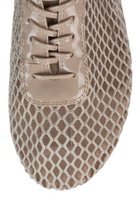 FLAX Jeffrey Campbell Fishnet Sneaker Natural Patent Combo