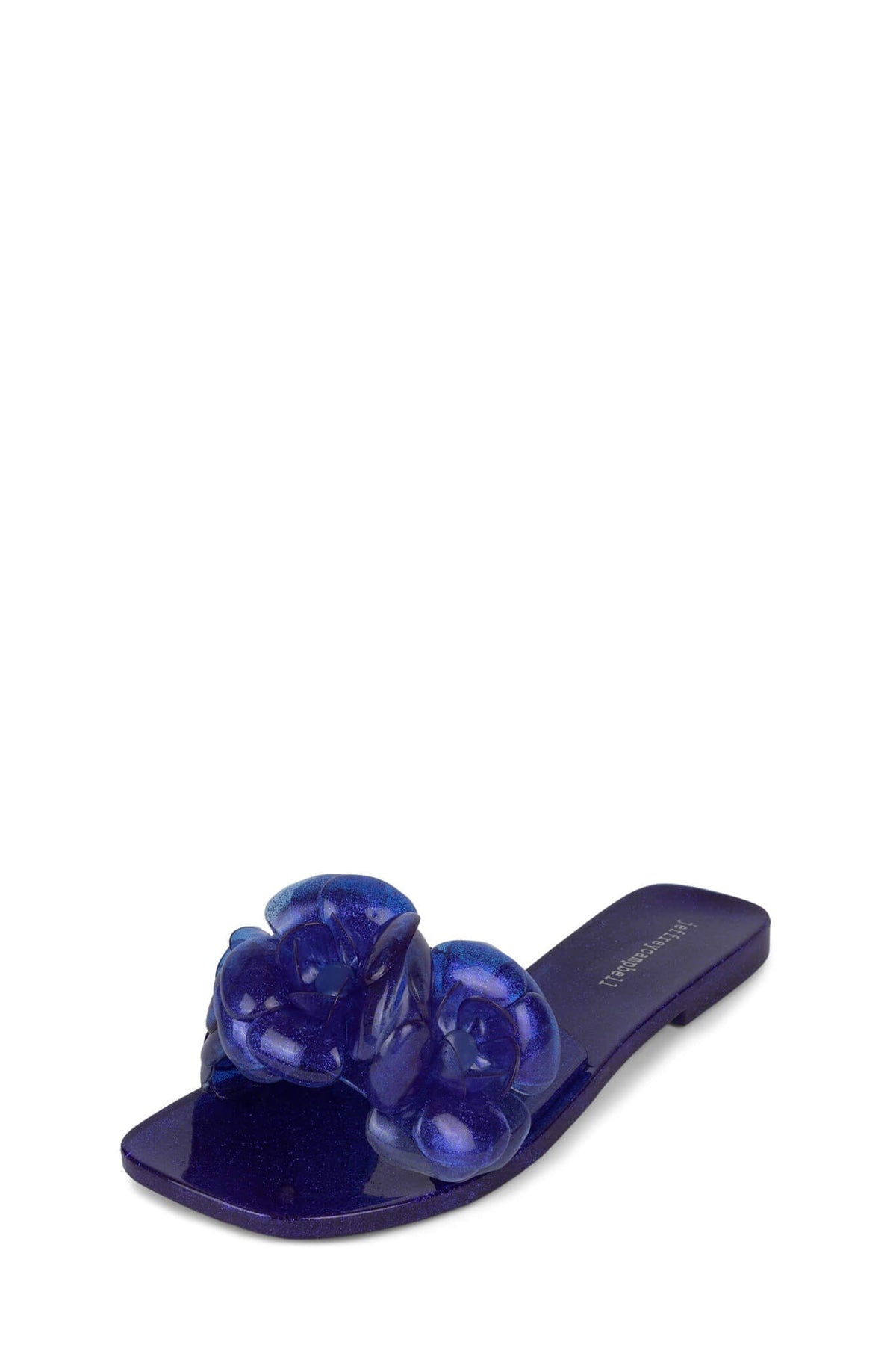 FLORALEE Jeffrey Campbell Jelly Sandals Blue Glitter