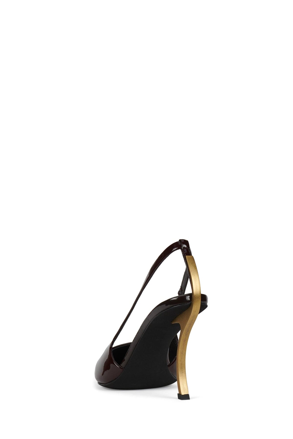 FOLIE Slingback Heel Brown Patent Bronze