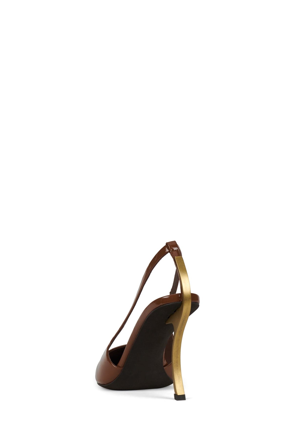 FOLIE Slingback Heel Tan Patent Bronze 