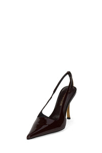 FOLIE Slingback Heel Brown Patent Bronze _hover