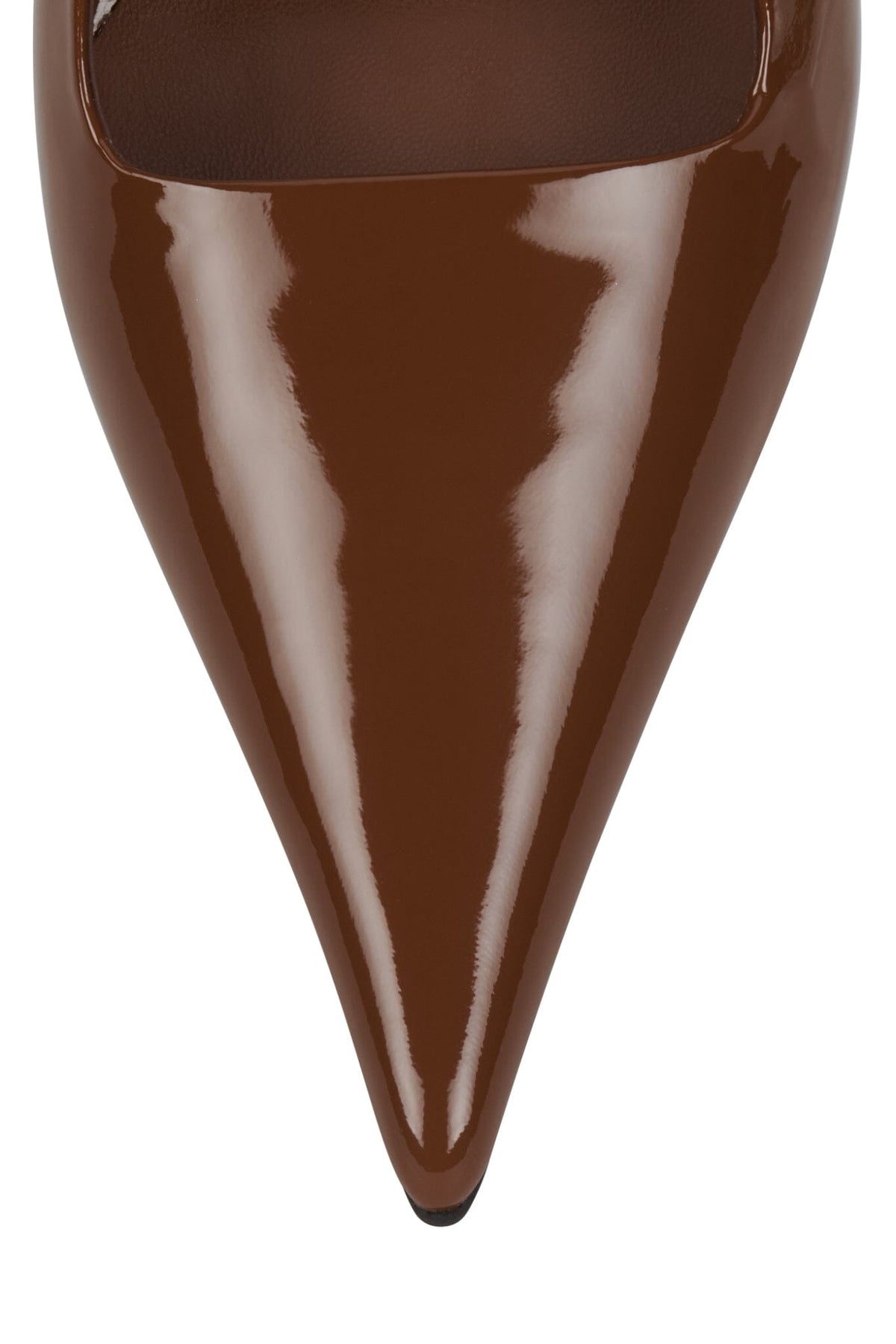 FOLIE Slingback Heel Tan Patent Bronze 