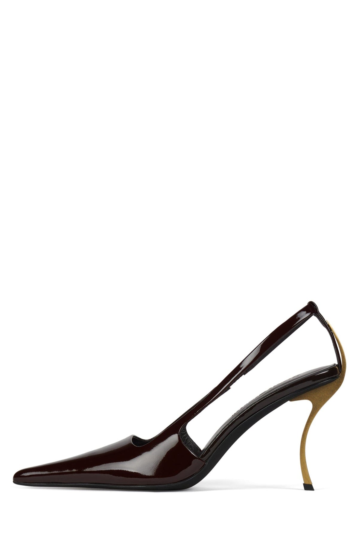 FOLIE Slingback Heel Brown Patent Bronze