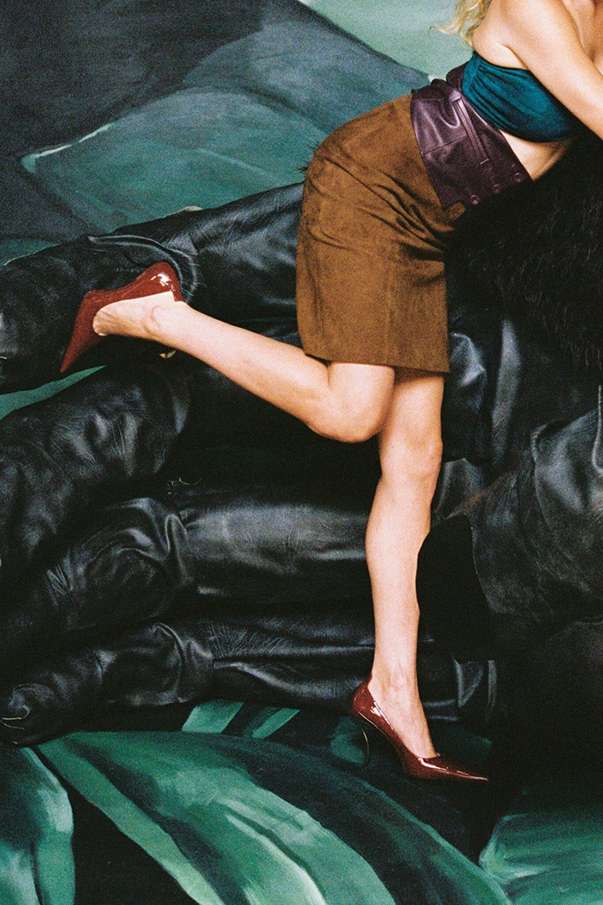 FREAK-OUT Jeffrey Campbell Sculpted Heel Cherry Red Patent