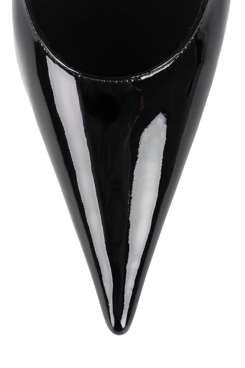 FREAK-OUT Jeffrey Campbell Sculpted Heel Black Patent