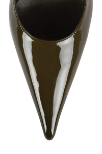 FREAK-OUT Jeffrey Campbell Sculpted Heel Khaki Patent