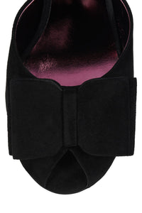 FRESA-BOW Jeffrey Campbell Heeled Sandal Black Suede 
