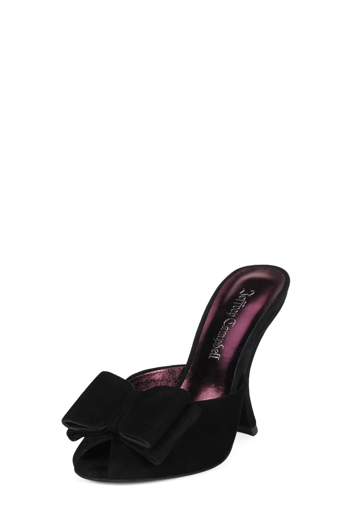 FRESA-BOW Jeffrey Campbell Heeled Sandal Black Suede _hover