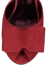 FRESA-BOW Jeffrey Campbell Heeled Sandal Red Suede