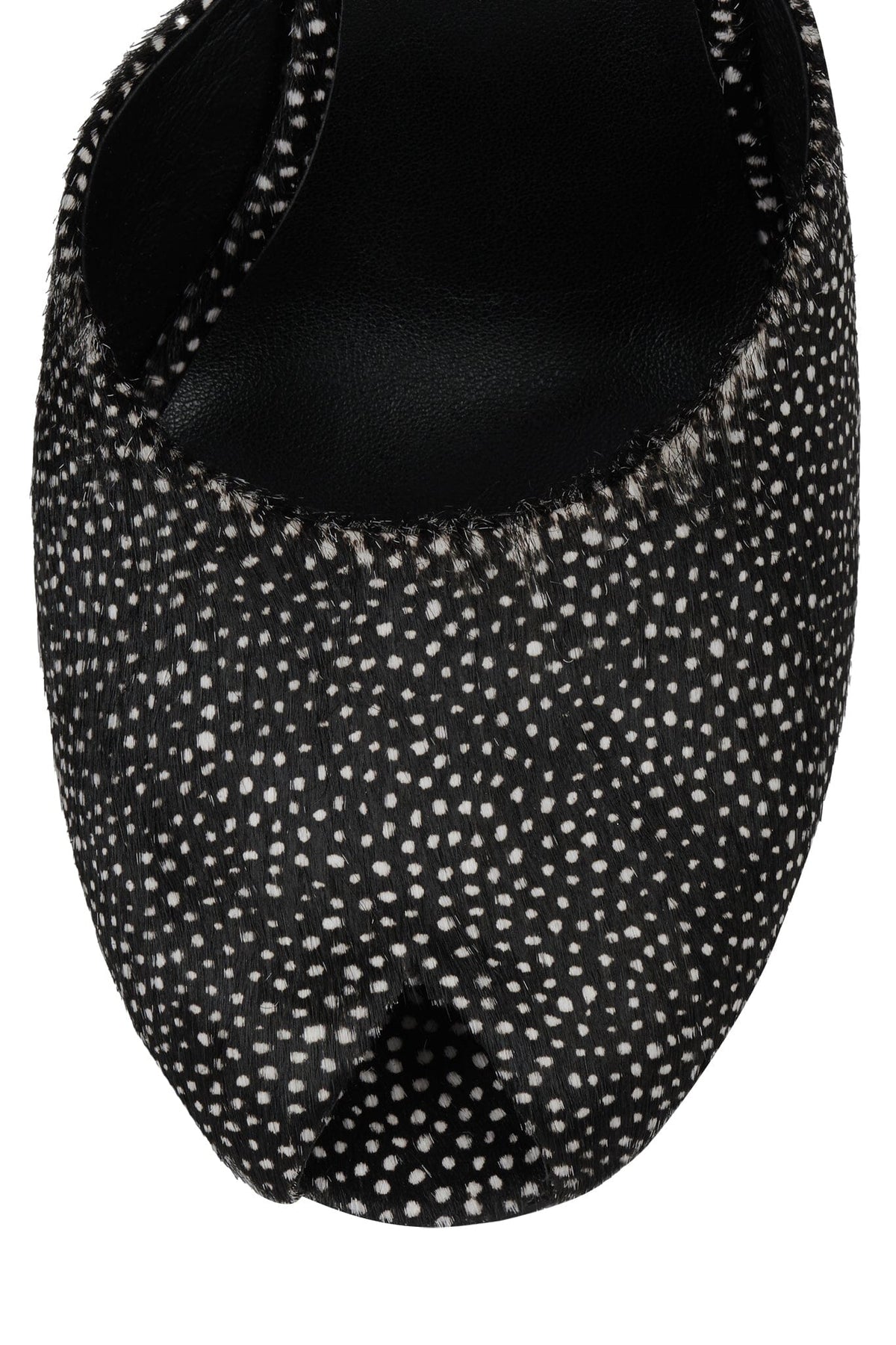 FRESA-F Heeled Mule Black White Dot
