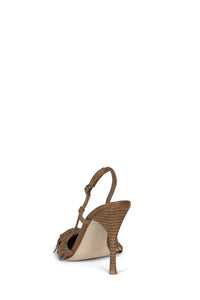 FRINGED Jeffrey Campbell Slingback Pump Tan Suede