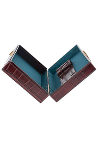 FULL-GLAM Jeffrey Campbell Bag Wine Croco