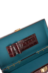 FULL-GLAM Jeffrey Campbell Bag Wine Croco