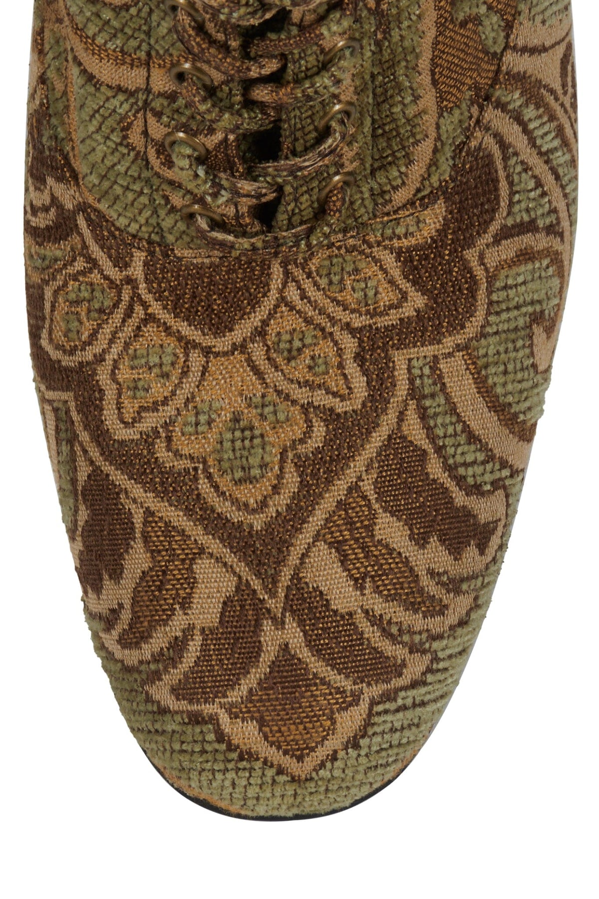 FULL-OUT Jeffrey Campbell Heeled Boot Tan Tapestry