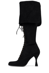 FULL-OUT Jeffrey Campbell Heeled Boot Black Suede