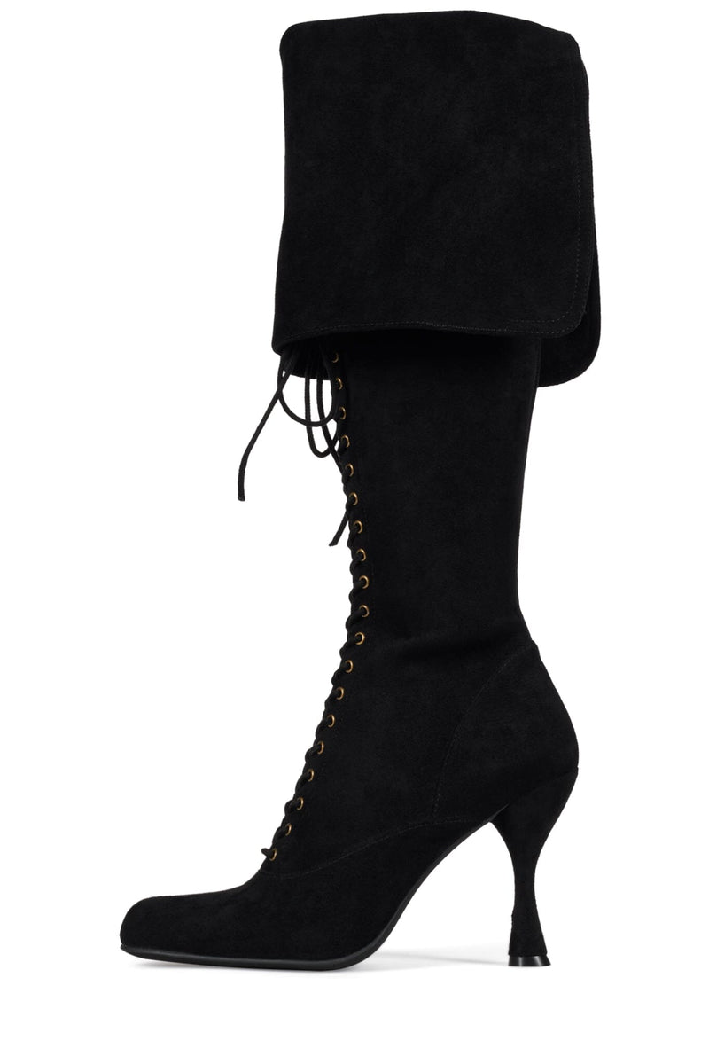 FULL-OUT Jeffrey Campbell Heeled Boot Black Suede