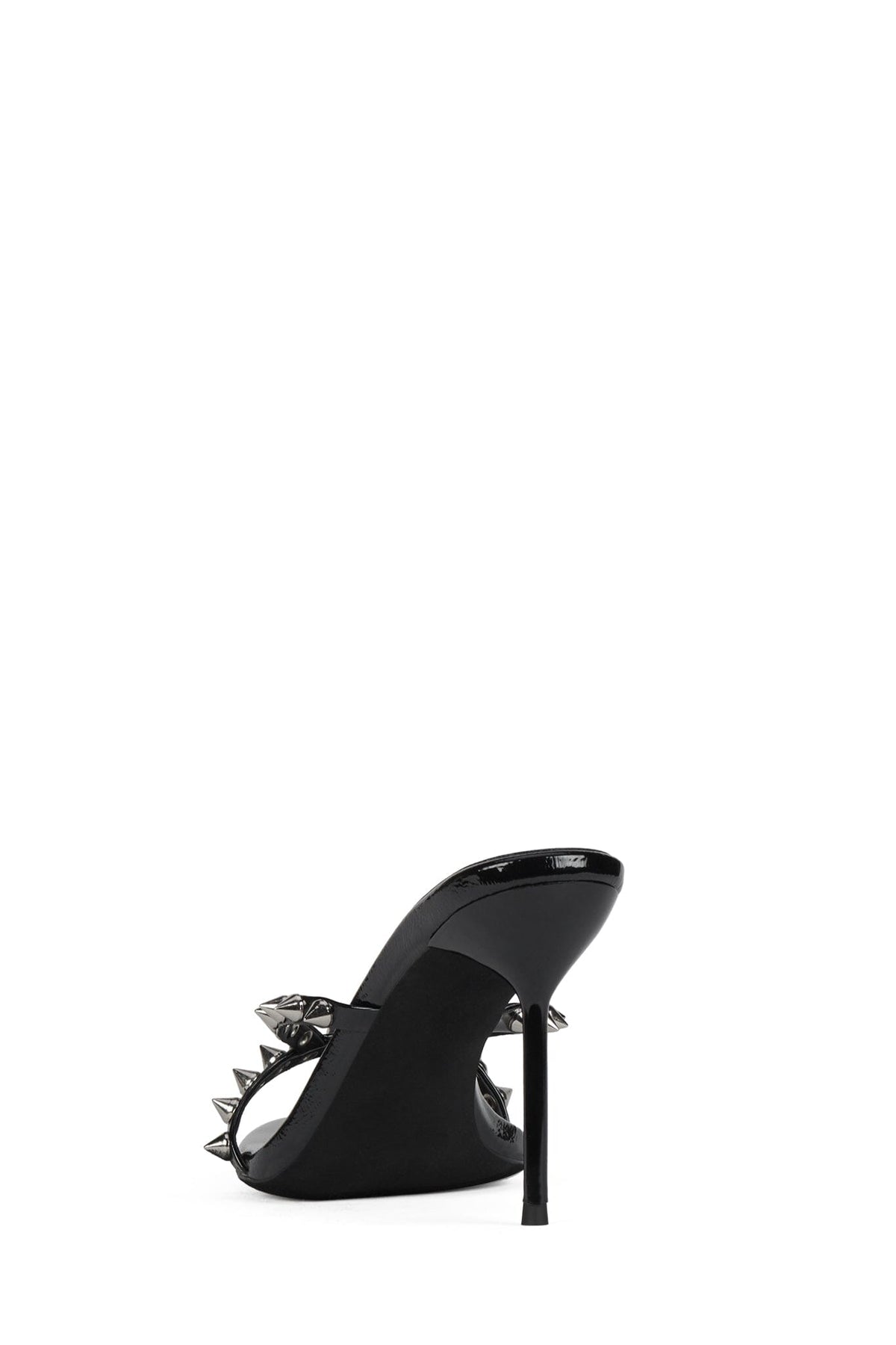 GABBRIETTE Jeffrey Campbell Heeled Sandal Black Patent Silver