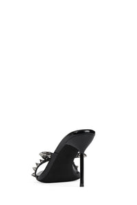 GABBRIETTE Jeffrey Campbell Heeled Sandal Black Patent Silver