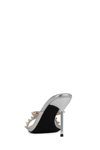 GABBRIETTE Jeffrey Campbell Heeled Sandal Silver Gold