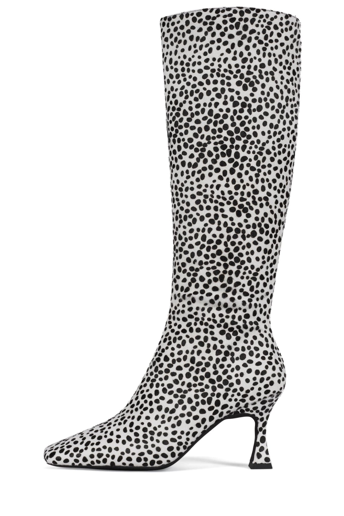 GAMBIT-F Jeffrey Campbell Knee-High Boot Black White Spots