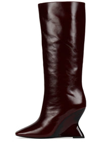 GAMMA-RAY Jeffrey Campbell Knee-High Boot Wine Combo