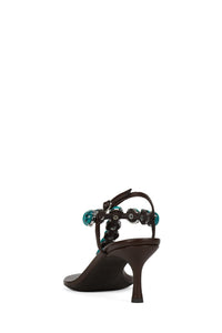 GEMSTONE Heeled Sandal Brown Turquoise