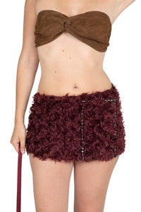 GIRLYPOP-F Jeffrey Campbell Skirt Belt Berry Multi 