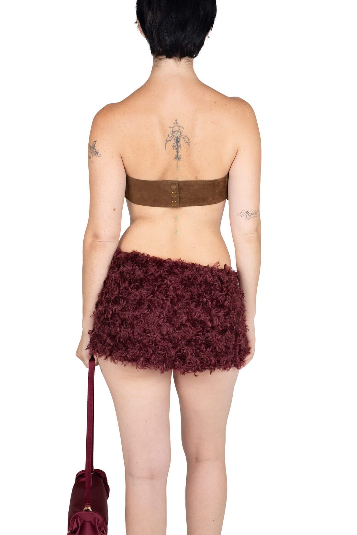 GIRLYPOP-F Jeffrey Campbell Skirt Belt Berry Multi