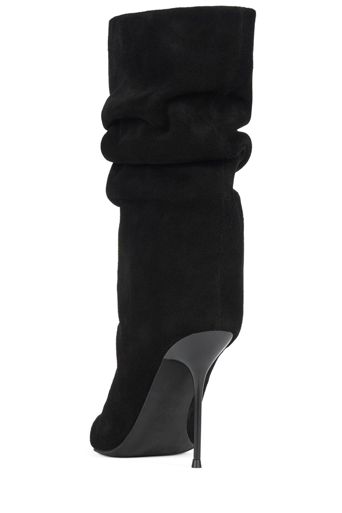 GIVE-IT Heeled Boot Black Suede