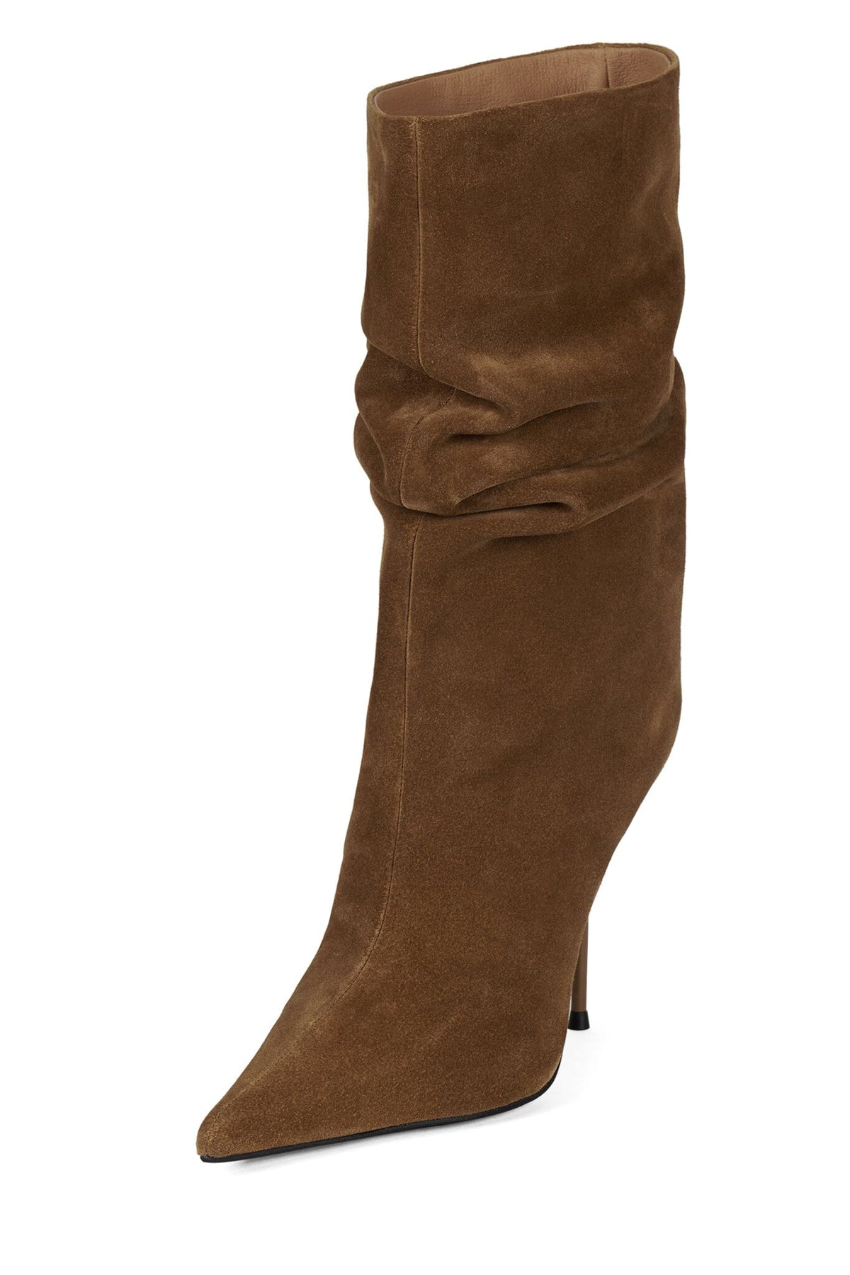 GIVE-IT Heeled Boot Brown Suede _hover