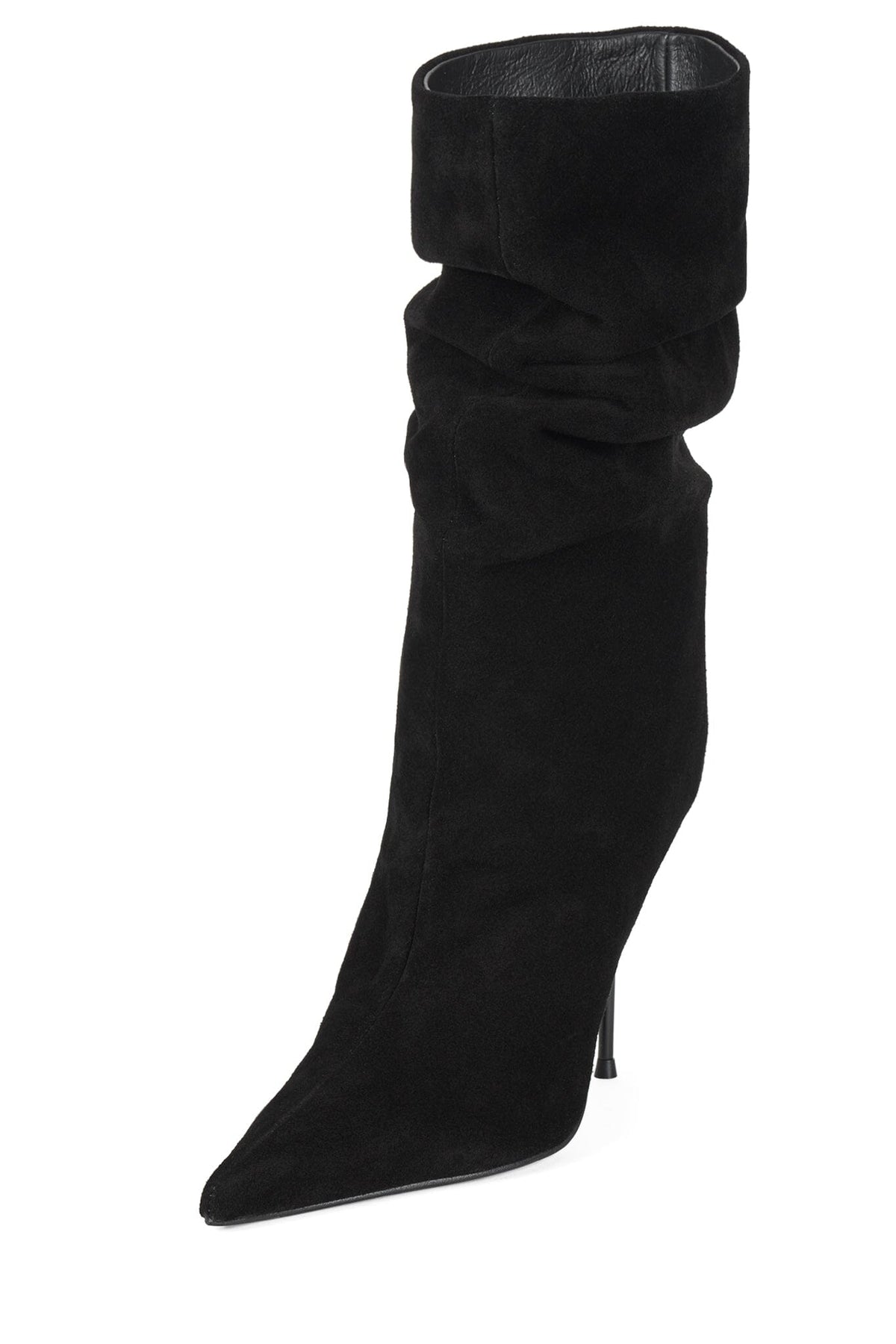 GIVE-IT Heeled Boot Black Suede _hover