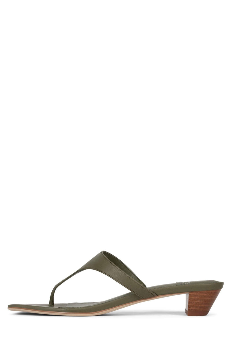 GLENDA Jeffrey Campbell Heeled Sandal Green Tan Stack