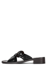 GLIMPSE Heeled Sandal DV Black Box Brown Stack 6 