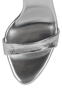 GO-GETTER Jeffrey Campbell Heeled Sandal Silver Metallic