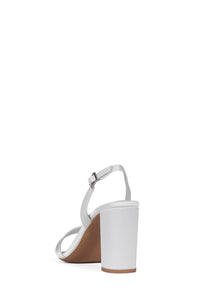 GO-TO Jeffrey Campbell Heeled Sandal White Satin