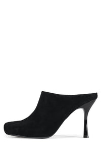 GOOD-FORM Jeffrey Campbell Stiletto Mule Black Suede