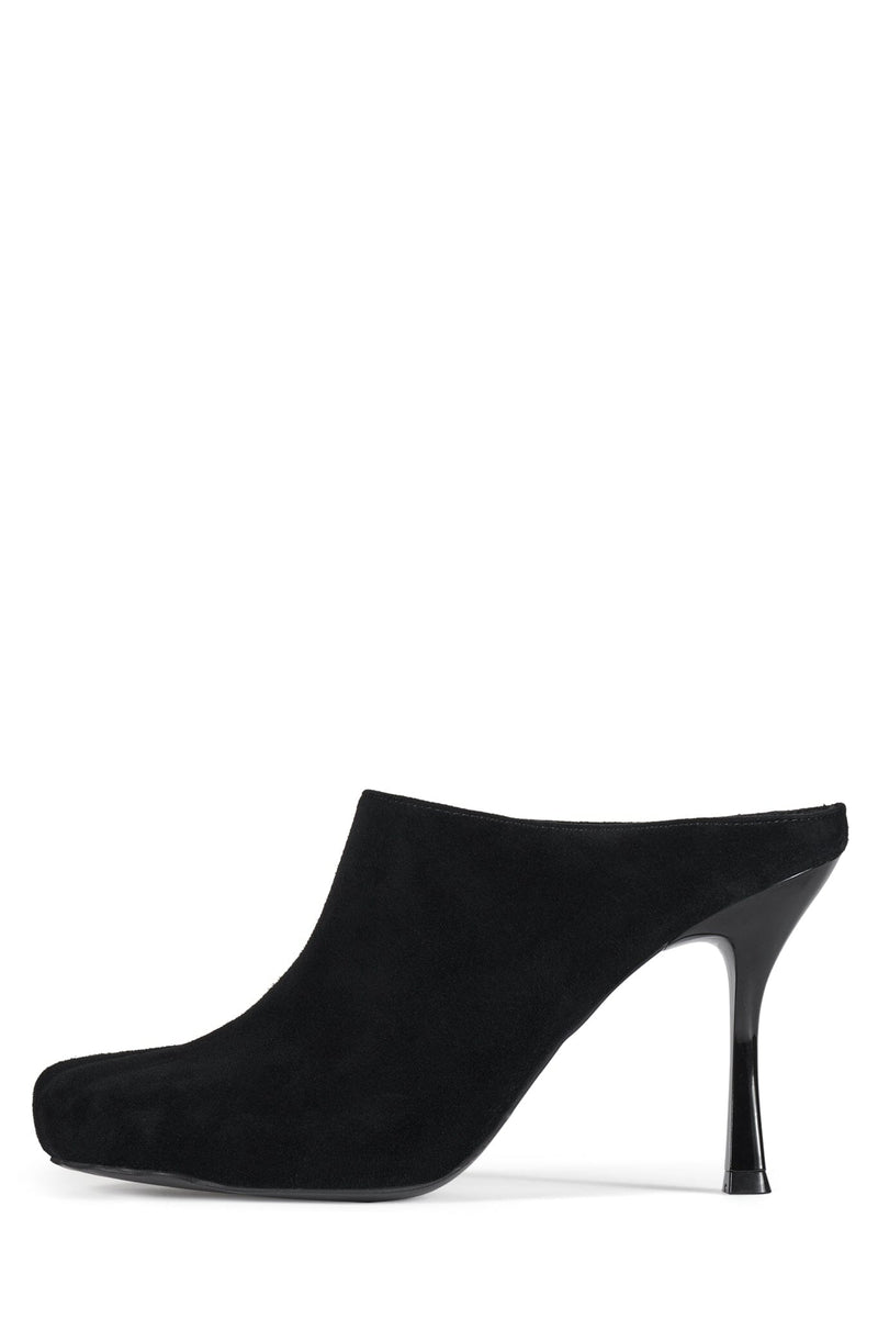 GOOD-FORM Jeffrey Campbell Stiletto Mule Black Suede