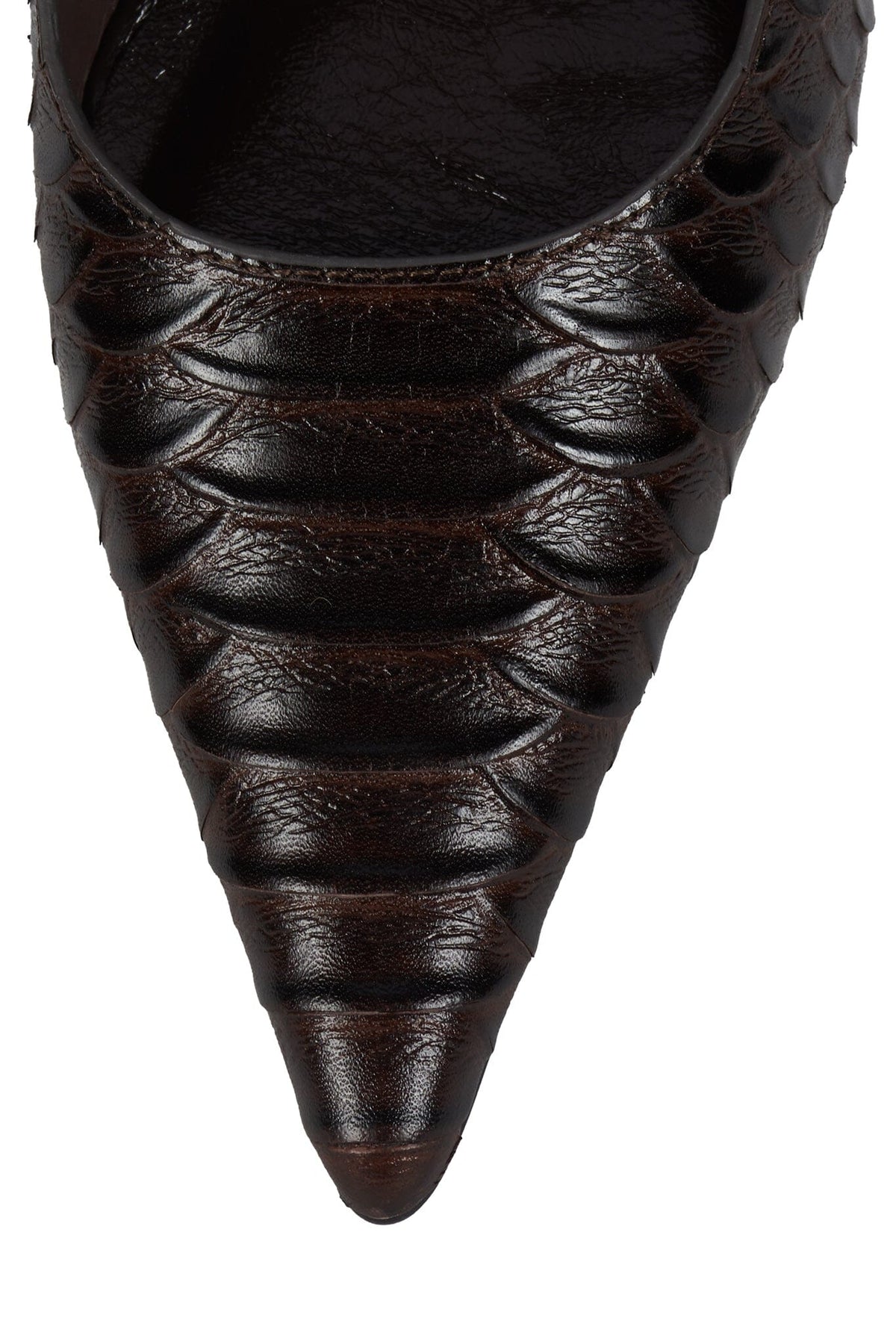 GOOD-LUCK Jeffrey Campbell Stiletto Heel Brown Snake
