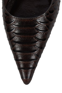 GOOD-LUCK Jeffrey Campbell Stiletto Heel Brown Snake
