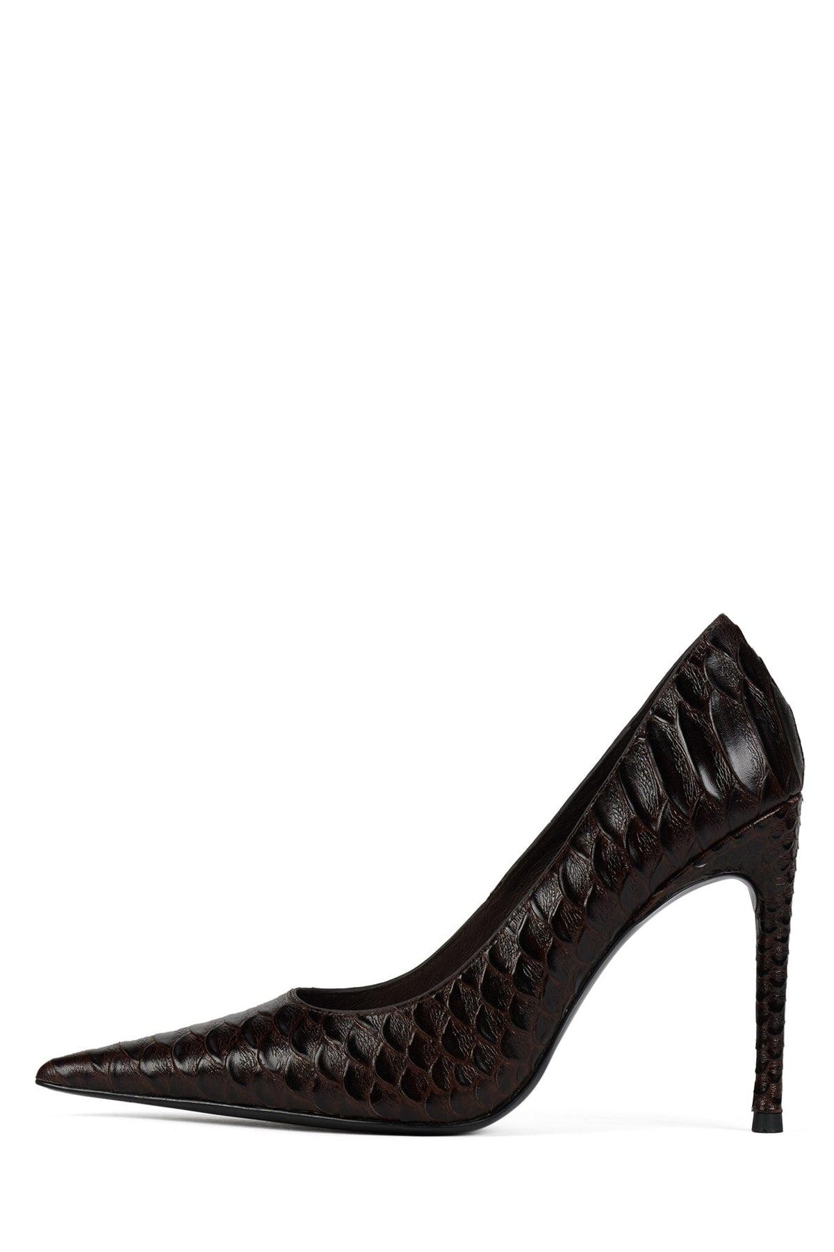 GOOD-LUCK Jeffrey Campbell Stiletto Heel Brown Snake