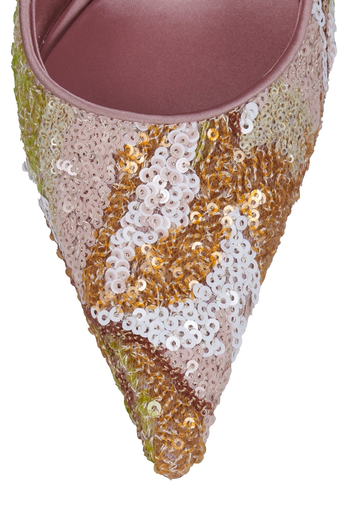 GOOD-SEQ Jeffrey Campbell High-Heel Light Pink Satin Combo