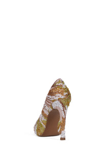 GOOD-SEQ Jeffrey Campbell High-Heel Light Pink Satin Combo