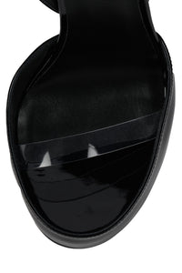 GOUACHE Jeffrey Campbell Heeled Sandal Black Patent