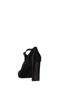 GRACELYN Jeffrey Campbell Mary-Jane Pump Black Satin