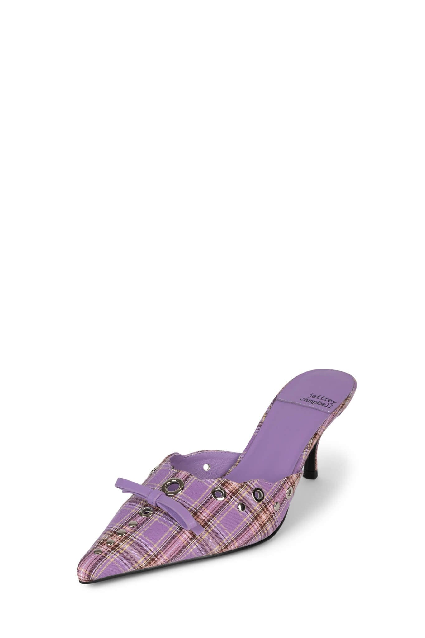 Outlets Jeffrey Campbell pink plaid kitten heels