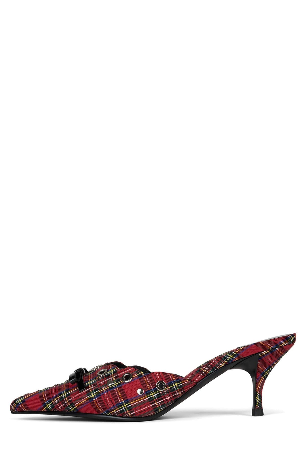GRATIS Jeffrey Campbell Kitten Heel Mule Red Tarten Black Patent